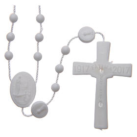 Our Lady of Fatima rosary white 6 mm
