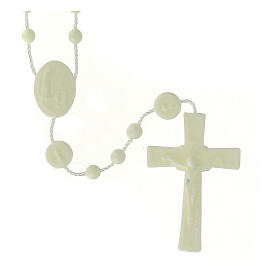 Our Lady of Fatima rosary white 6 mm