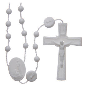 Różaniec Fatima nylon biały 6 mm s1