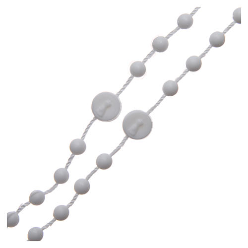 Różaniec Fatima nylon biały 6 mm 3