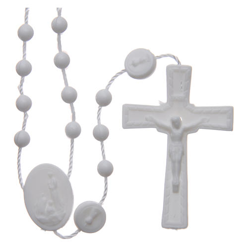 Terço Fátima náilon branco 6 mm 1