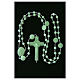 Saint Benedict rosary in nylon phosphorescent 6 mm s5