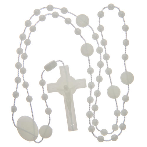Saint Benedict rosary in nylon phosphorescent 6 mm 4