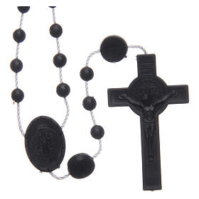 Saint Benedict rosary in nylon black 6 mm