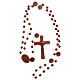 Nylon Our Lady of Miracles rosary in brown color s4
