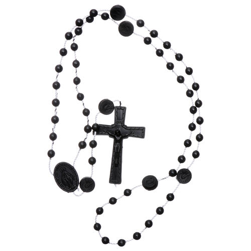 Our Lady of Miracles rosary in nylon black 4
