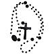 Our Lady of Miracles rosary in nylon black s4