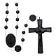 Nylon Our Lady of Miracles rosary in black color s1