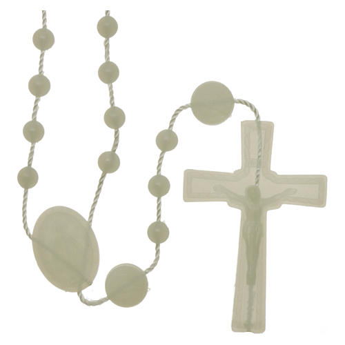 Nylon Our Lady of Miracles rosary in fluorescent color 1