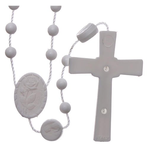 Our Lady of Lourdes rosary white in nylon 2