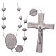 Nylon Our Lady of Lourdes rosary in white color s1