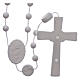 Nylon Our Lady of Lourdes rosary in white color s2