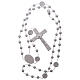 Nylon Our Lady of Lourdes rosary in white color s4