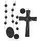 Nylon Our Lady of Lourdes rosary in black color s2