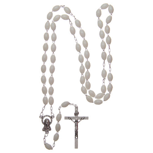 Plastic rosary phosphorescent beads 6 mm 4