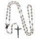 Rosary in plastic 6x3 mm grains, crystal colour s4