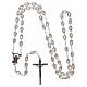 Plastic rosary 6x3 mm beads crystal color s4