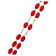 Plastic rosary 6x3 mm ruby red beads s3