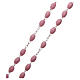 Rosenkranz mit rosafarbenen Perlen aus Kunststoff, 5x3 mm s3