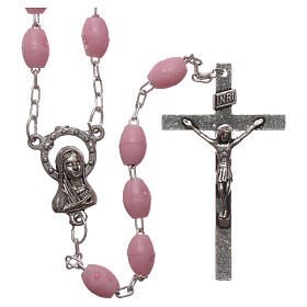 Rosary pink plastic 5x3 mm