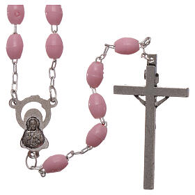 Rosary pink plastic 5x3 mm