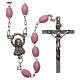 Rosary pink plastic 5x3 mm s1