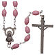 Rosary pink plastic 5x3 mm s2