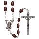 Rosary brown plastic 5x3 mm s1