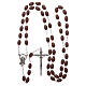 Rosary brown plastic 5x3 mm s4