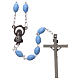 Rosary in plastic 5x3 mm grains, blue s2