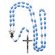Rosary in plastic 5x3 mm grains, blue s4