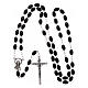 Rosary in plastic 5x3 mm grains, black s4