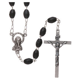 Rosary black plastic 5x3 mm