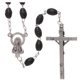 Rosary black plastic 5x3 mm