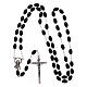 Rosary black plastic 5x3 mm s4