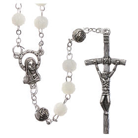 Scented rosary in plastic and phosphorite with 4x4 mm grains