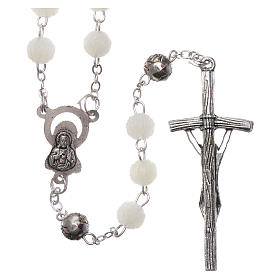 Scented rosary in plastic and phosphorite with 4x4 mm grains