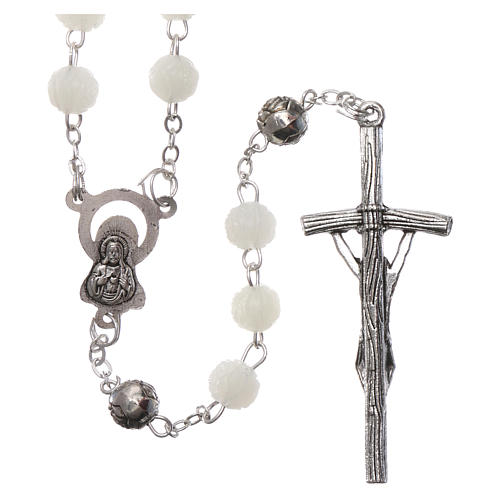 Scented rosary in plastic and phosphorite with 4x4 mm grains 2