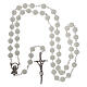 Plastic rosary with phosphorus beads and rose shaped plastic beads 6 mm s4