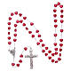 Plastic rosary 4 mm ruby red beads s4