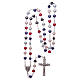 Plastic rosary 4 mm multicolored beads s4
