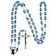 Rosary in plastic with 5x3 mm grains, light blue s4