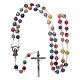 Plastic rosary with round multicolored beads 4 mm s4