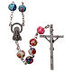 Plastic rosary with round multicolored beads 5 mm s2