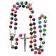 Plastic rosary with round multicolored beads 5 mm s4