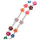 Plastic rosary flower shaped multicolored beads 5 mm s3