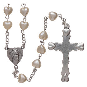 Plastic rosary white beads 4 mm