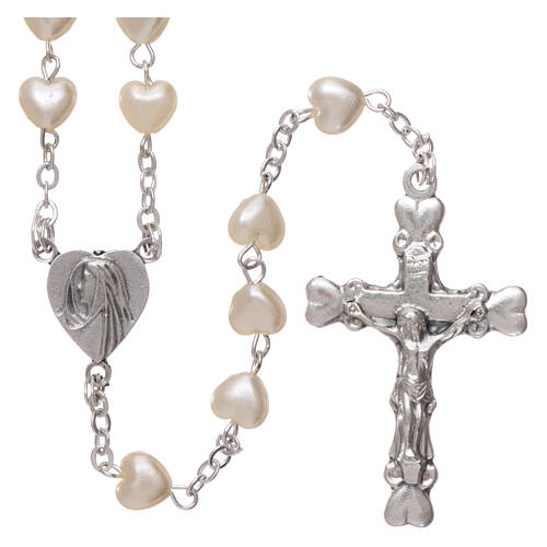 Plastic rosary white beads 4 mm 1