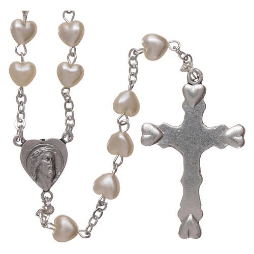 Plastic rosary white beads 4 mm 2