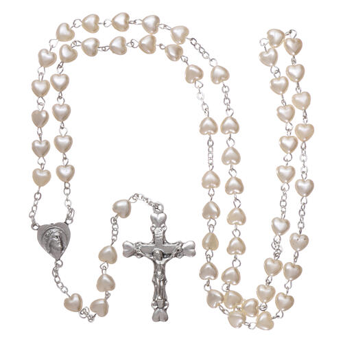 Plastic rosary white beads 4 mm 4